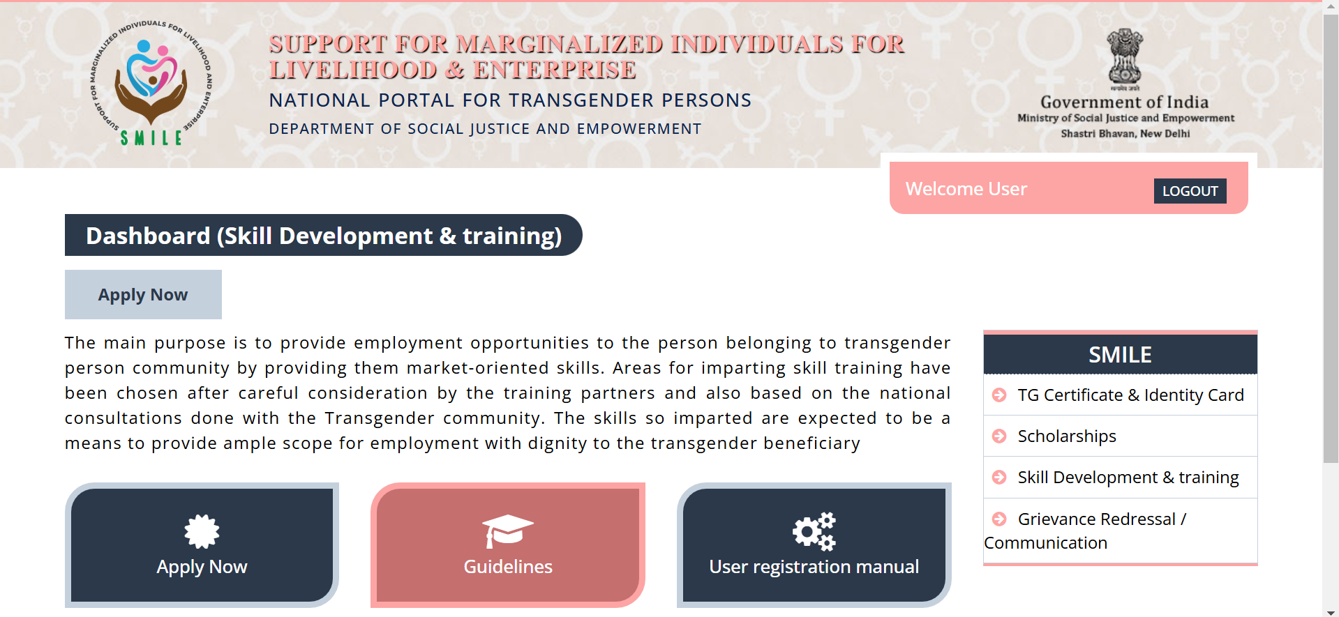 Apply for Transgender Skill Development and Training