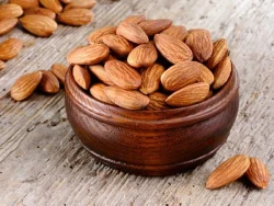 image of a box of almonds on a evening tea table
